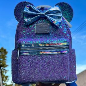 Disney loungefly sequin backpack limited edition
